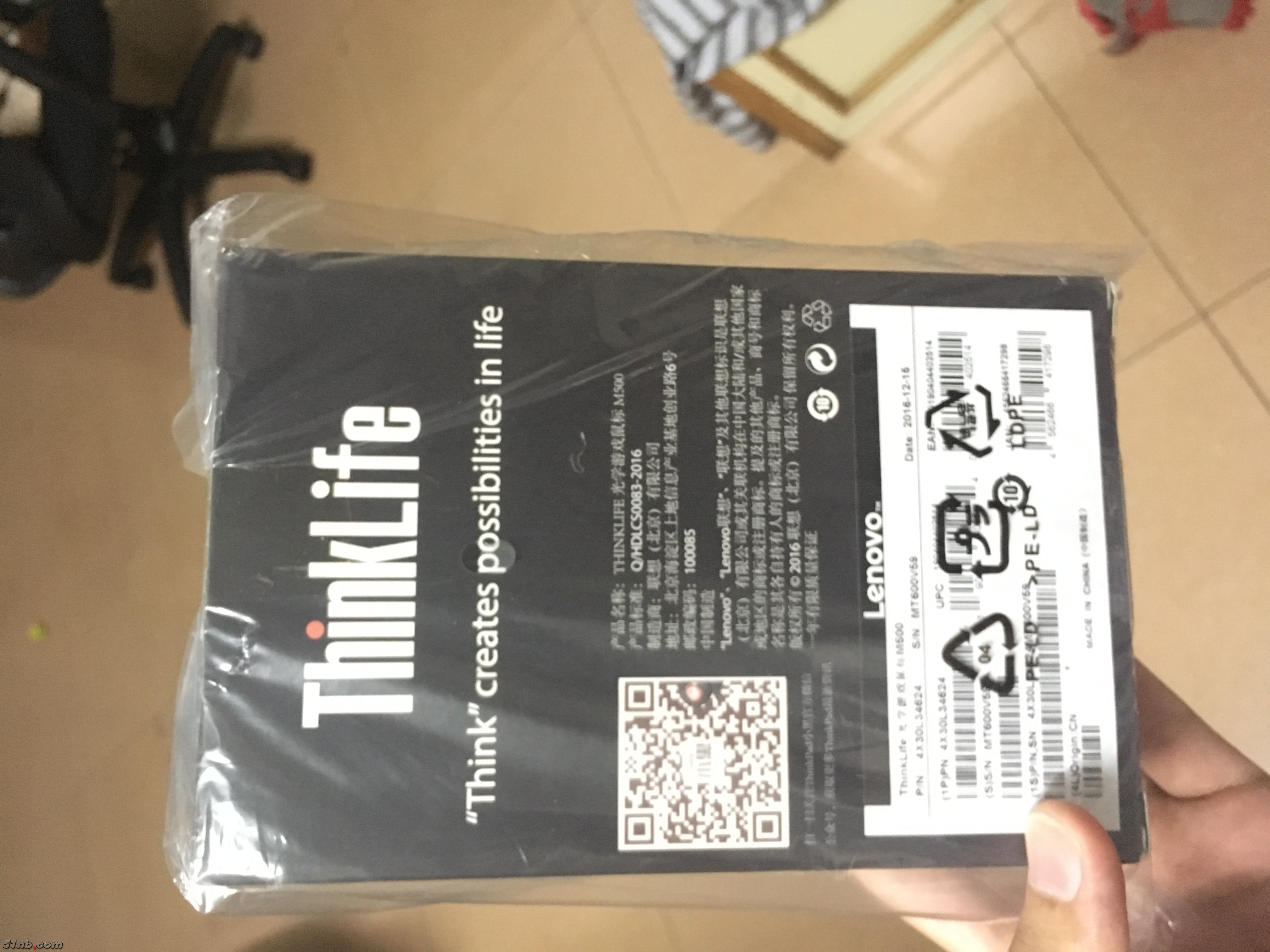ThinkPad ThinkLife 游戏办公 雷蛇定制 有线光电鼠标M500 黑色 (2).JPG