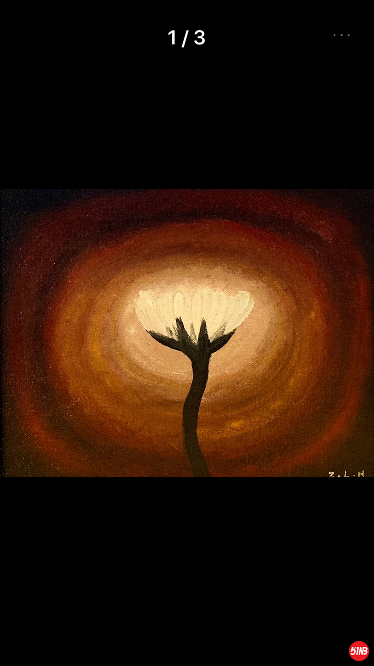 心中的白色花，赵丽华，50X40，2600元.png