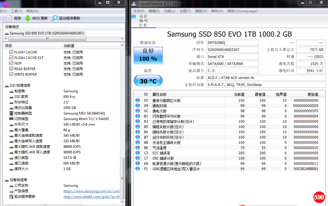 6.3、三星850EVO 1T、1G大缓存、非清零盘.PNG
