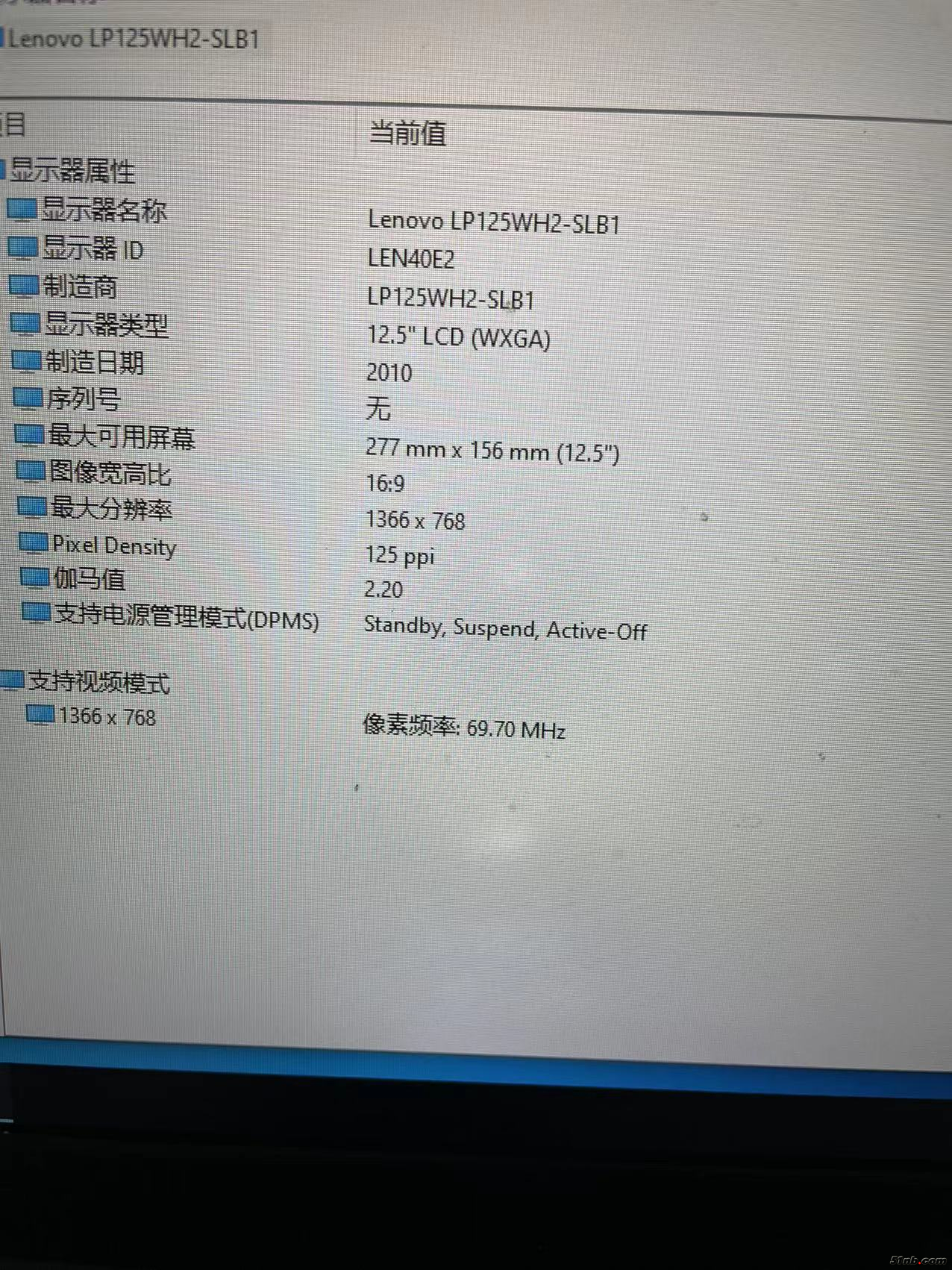屏幕信息